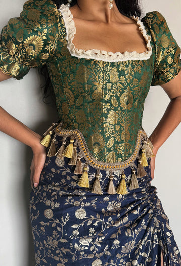 Full Brocade corset (with sleeves)